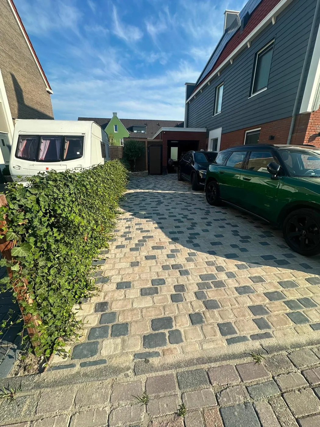 Oprit met klinkers